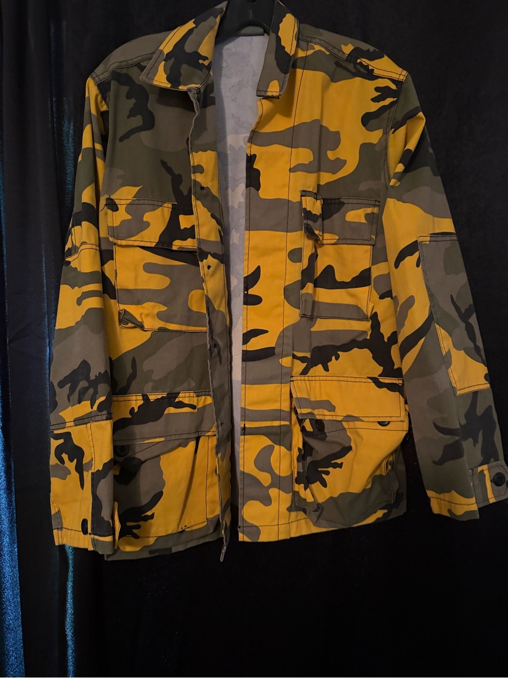 Yellow & Olive Camo Utility Jacket